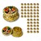 Radha Krishna Haldi Kumkum Holder Traditional Roli Chawal/Rice Holder for Pooja - Hindu Wedding Housewarming Return Gifts Indian Temple Decor Diwali Favors Religious Puja Accessories